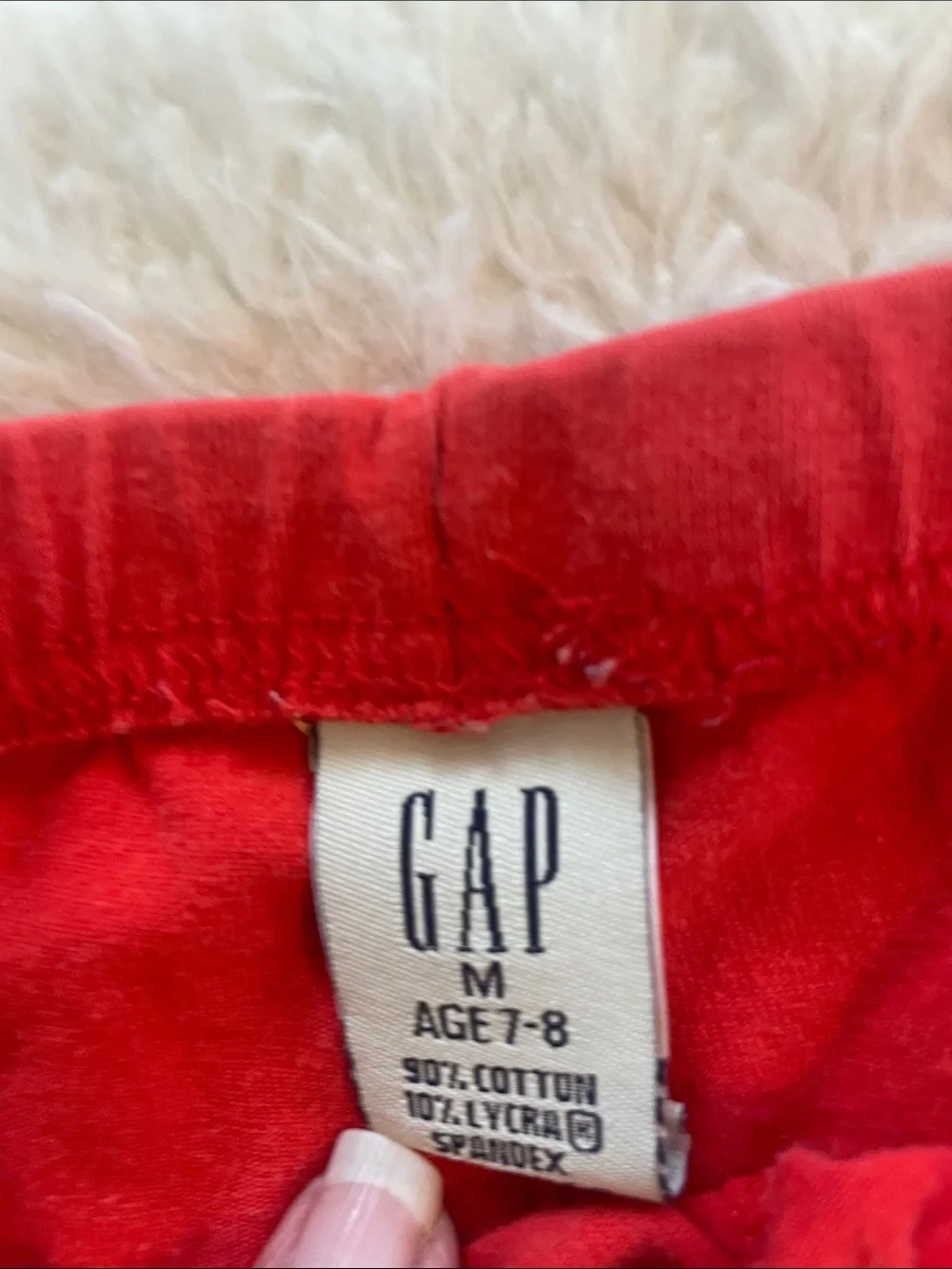 Gap Red Leggings girl size M age 7 8 short sleeve navy blue graphic T-shirt 6 8